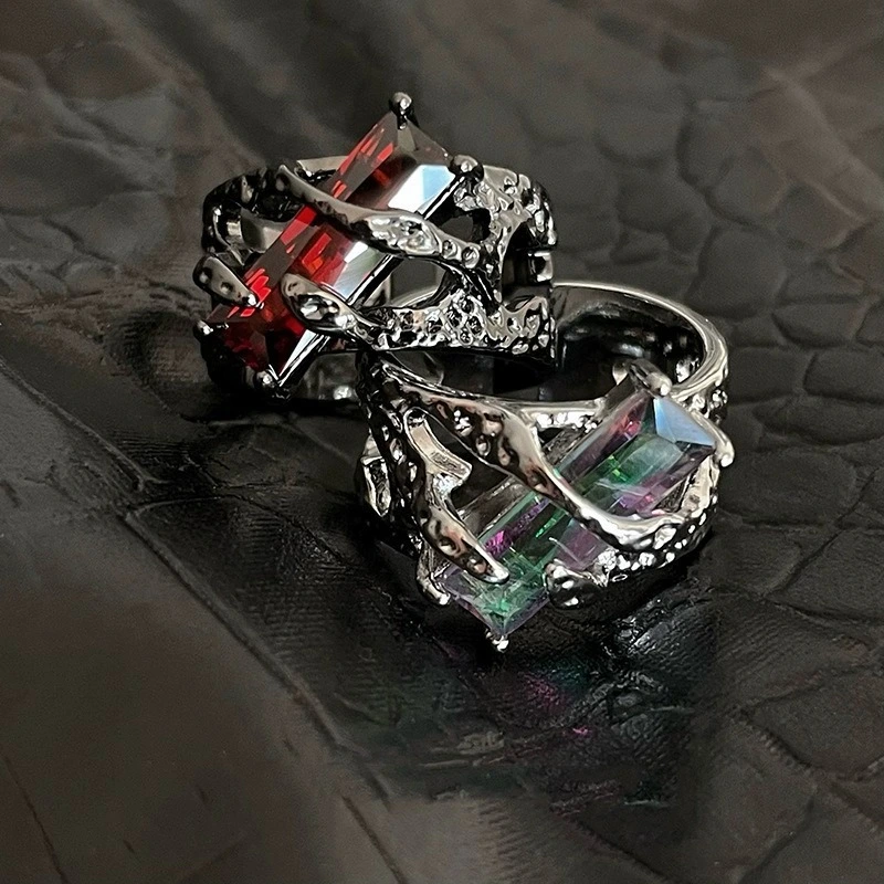 Dark Minimalist Trendy Ring For Men & Women, INS Niche Design, Adjustable High-End Index Finger Ring