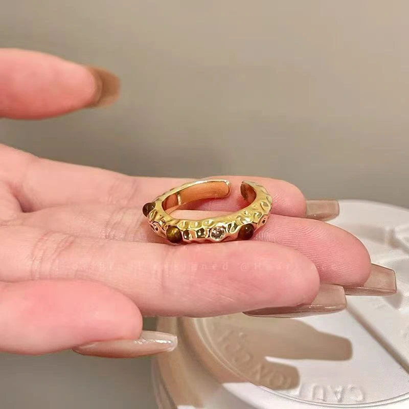 Gothic Devil Heart Ring, Vintage Gold Bat Wing Red Gemstone Open Band, Dark Romantic Statement Ring For Women