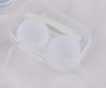 Cosmetic contact storage box-white-1 set