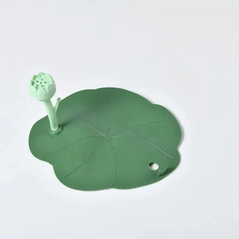 Lotus leaf floor drain deodorant pad-with aroma tablets-dark green-TPR-1 piece