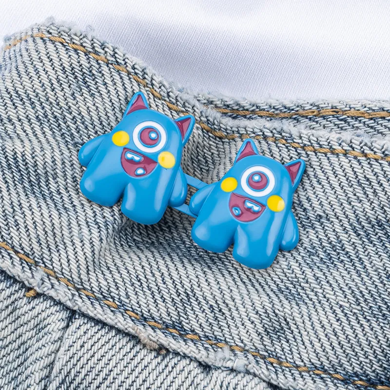 One-eyed little monster waist buckle-pink-alloy-1 pair