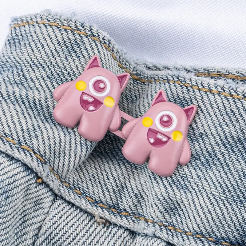 One-eyed little monster waist buckle-pink-alloy-1 pair