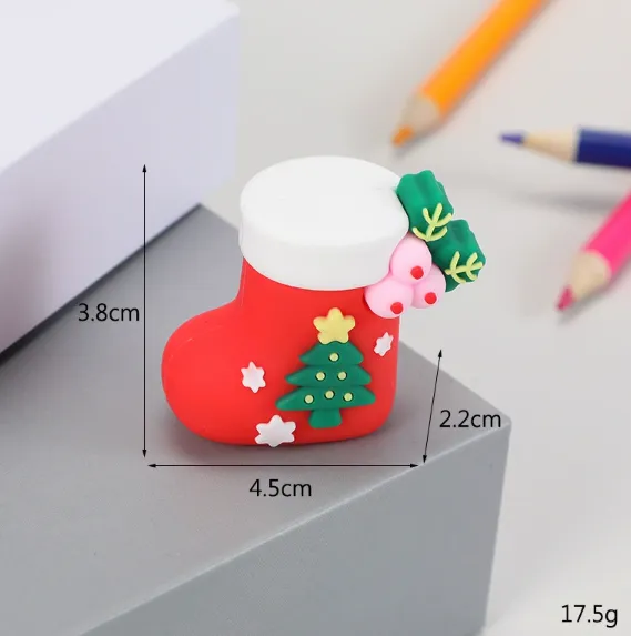 Christmas sharpener-Christmas socks-pvc-1 piece