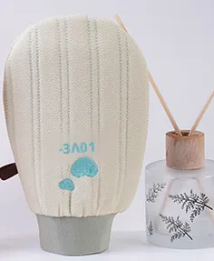 Embroidery round bath towel-green-1 piece