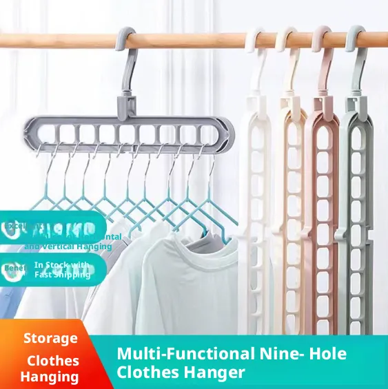 Multifunctional nine-hole hanger-Nordic grey-pp-1 piece