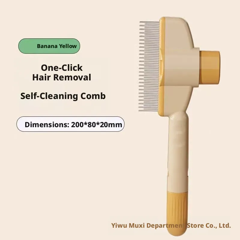 Pet Cleaning Comb-Yellow-1 pcs