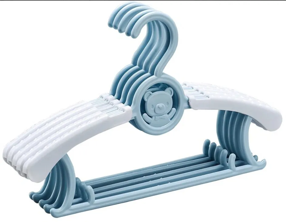 Children's retractable hanger-Bear flat-light blue-1 piece