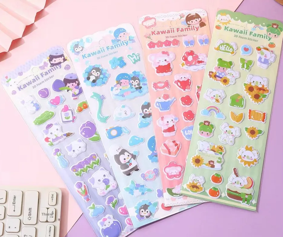 3D Foam Sticker-Cute Family Series-Mixed Color-1 piece