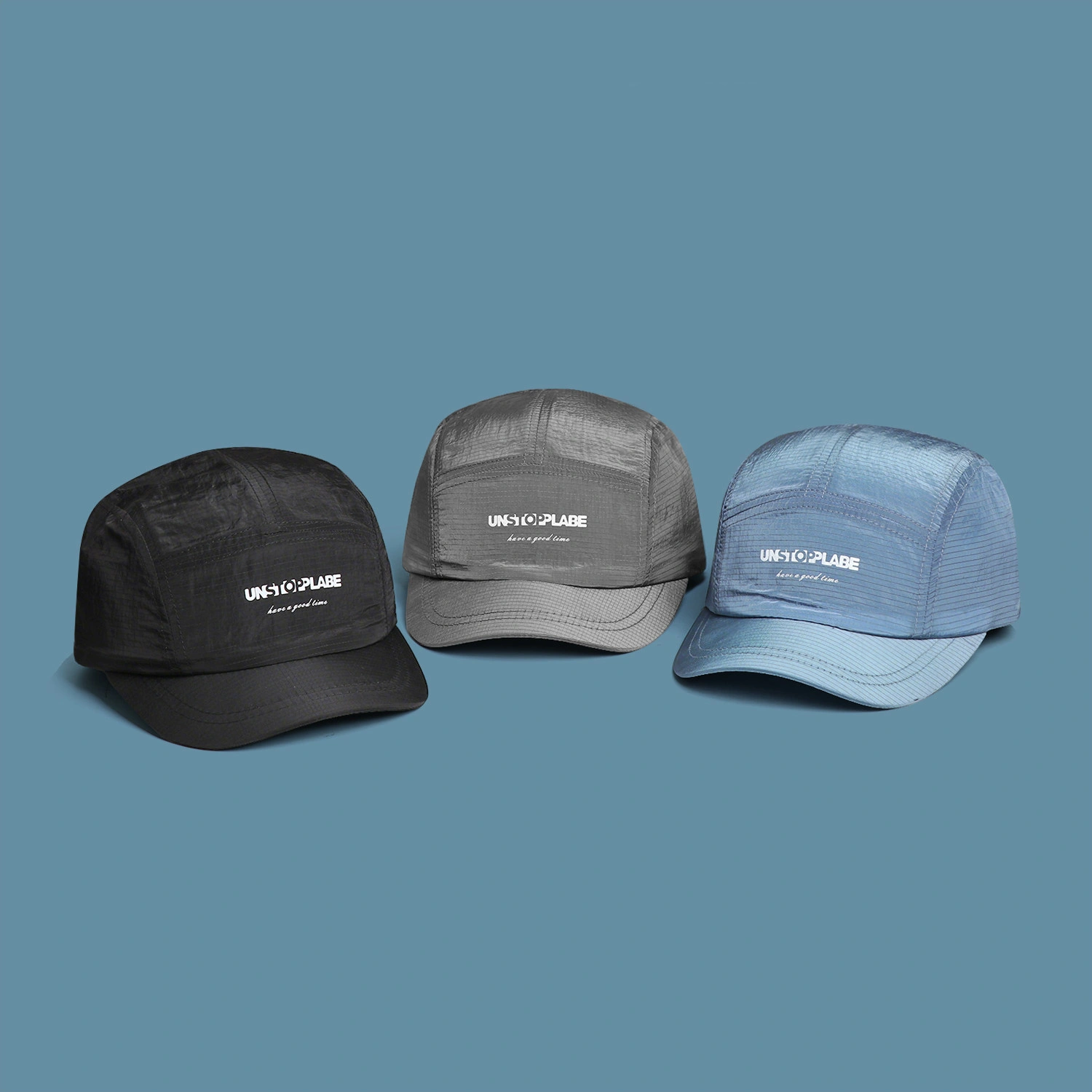 Men's STOP Letter-check Pattern Quick-drying Lightweight Casual Sports Style Baseball Cap For Daily Commuting, Mountain Climbing And Fishing.
