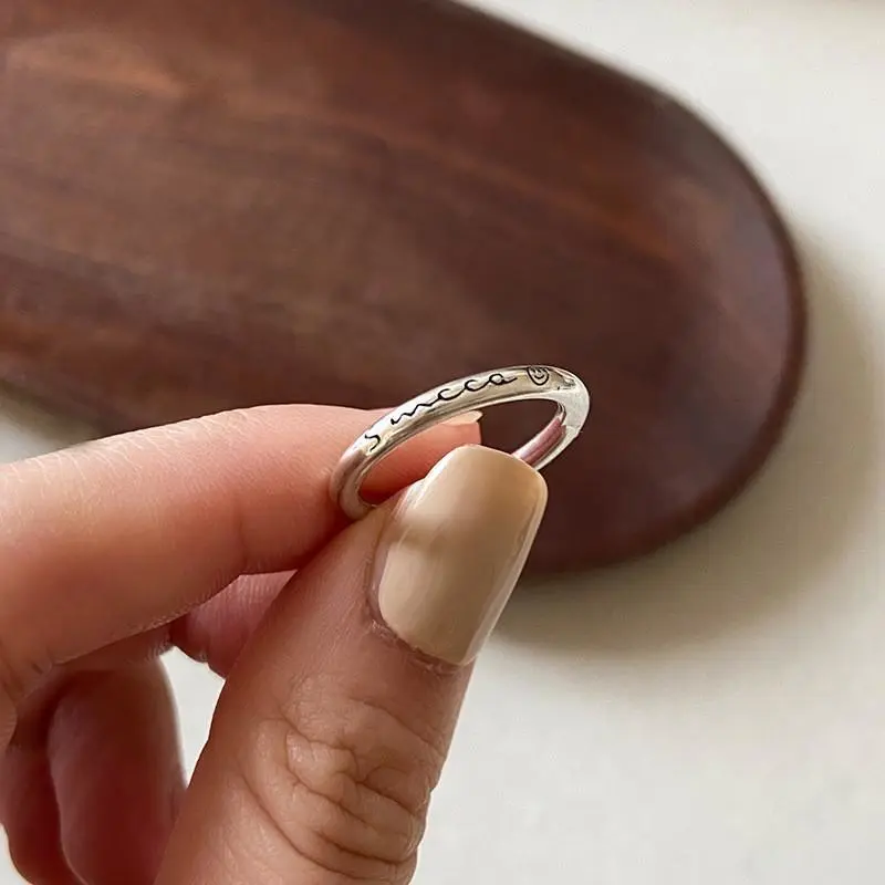 925 Sterling Silver Irregular Stackable Rings For Women, Minimalist INS Style, Non Tarnish & Versatile Band Rings