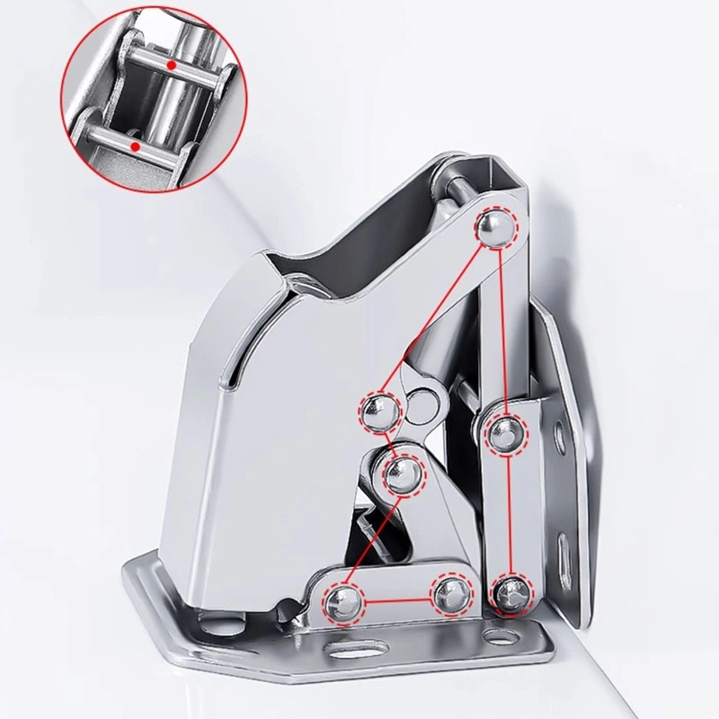Slotting-free Stainless Steel Thickened Frog Hinge Mute Home Universal Cabinet Door Spring Buffer