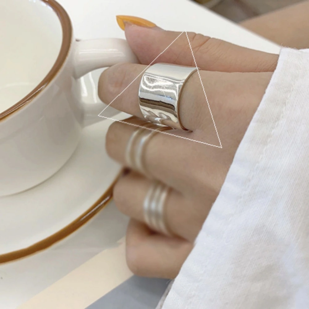 S925 Sterling Silver Rings For Women, Unique Niche Design, Non-Tarnish Minimalist Luxury Vintage Statement Rings