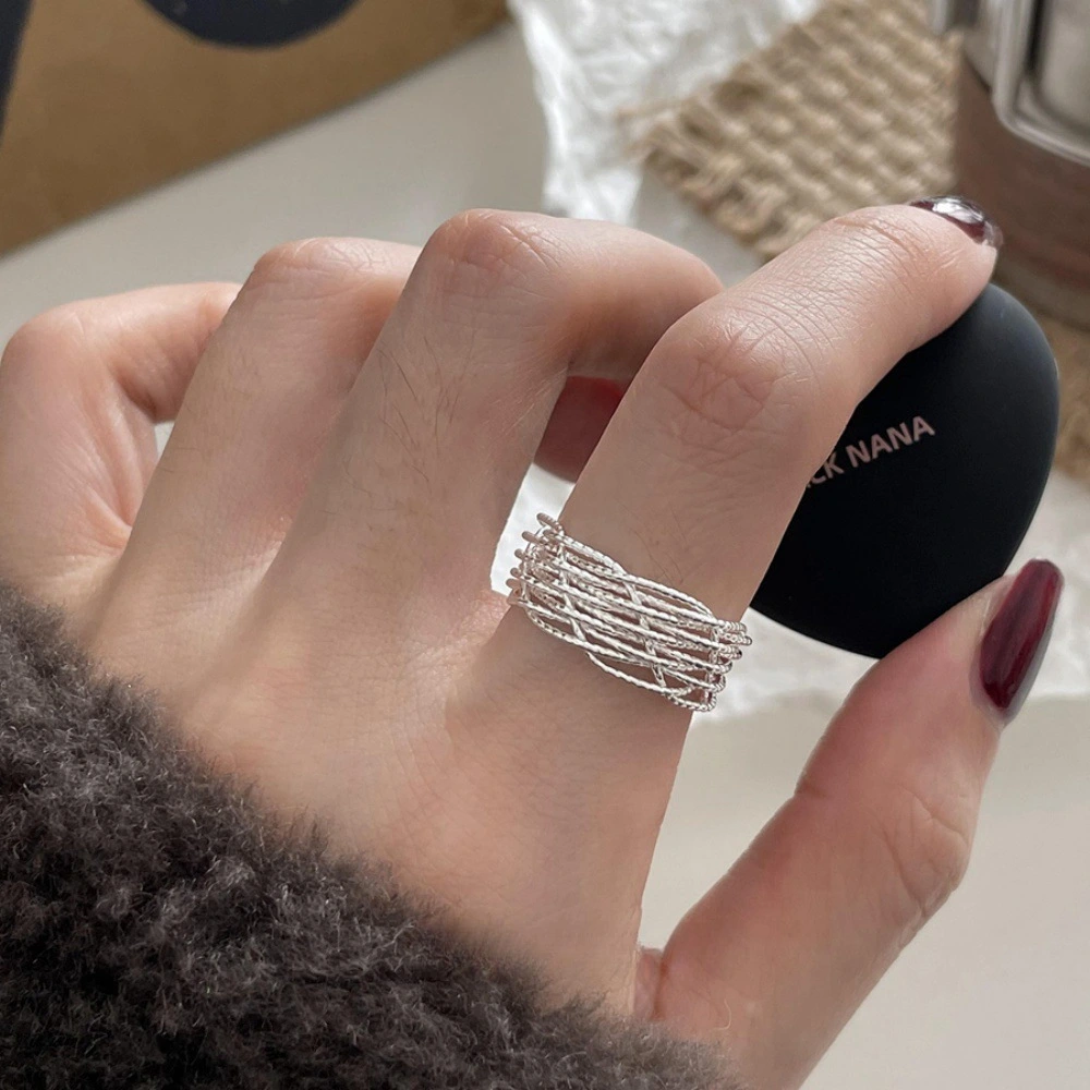 High-End S925 Silver Rings For Women, Minimalist Niche Design, Non-Fading Vintage Luxury Jewelry