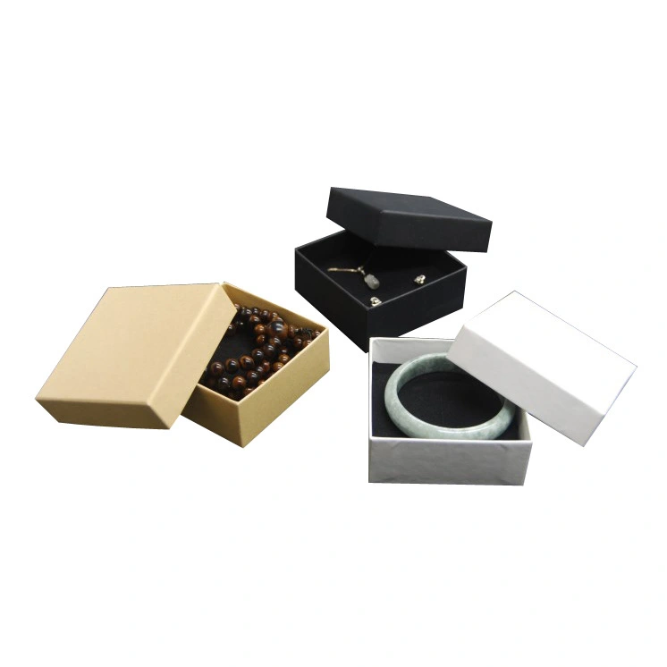 Fashion Simple Solid Colour Kraft Paper Jewellery Box