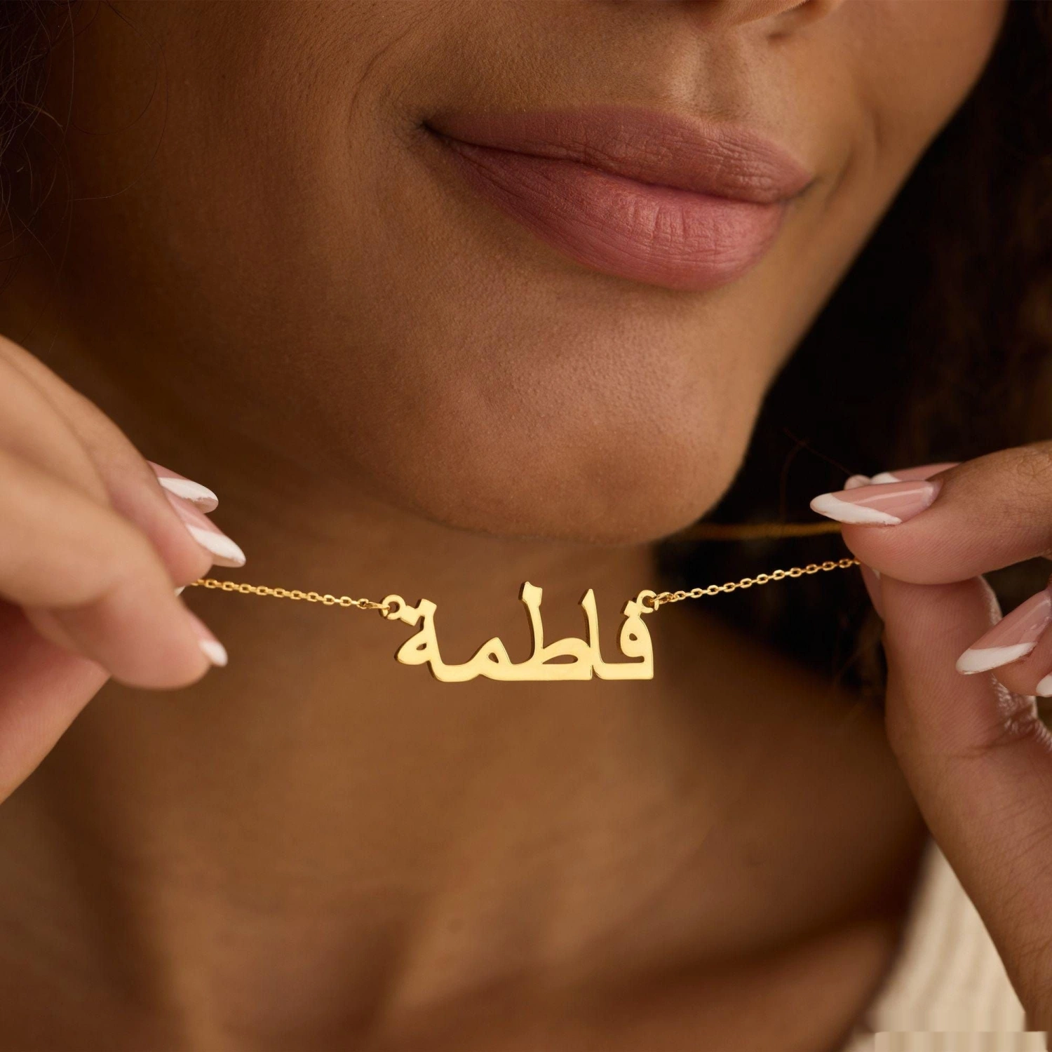 DIY Arabic Numerals Name Necklace Pendant