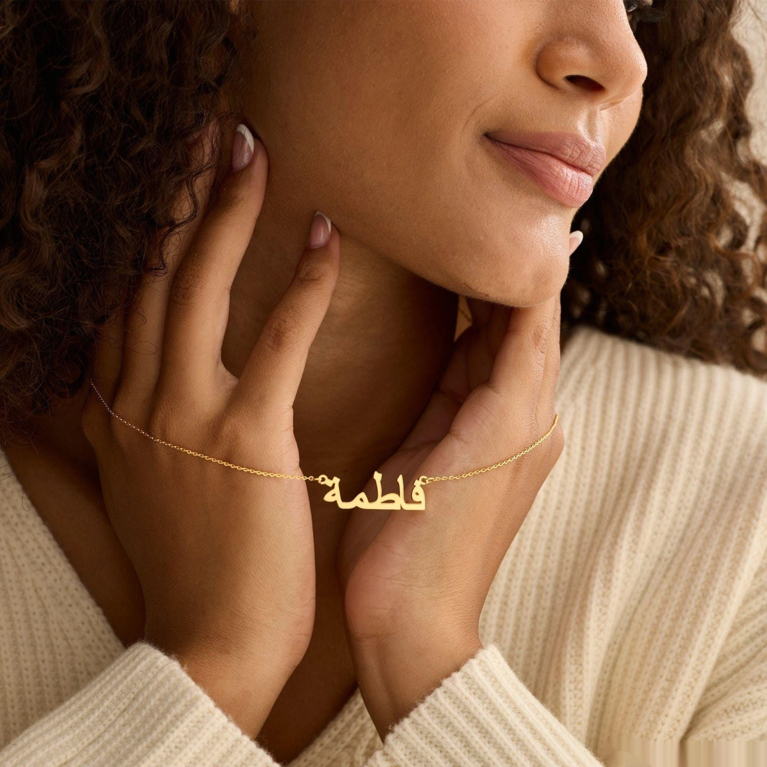 DIY Arabic Numerals Name Necklace Pendant