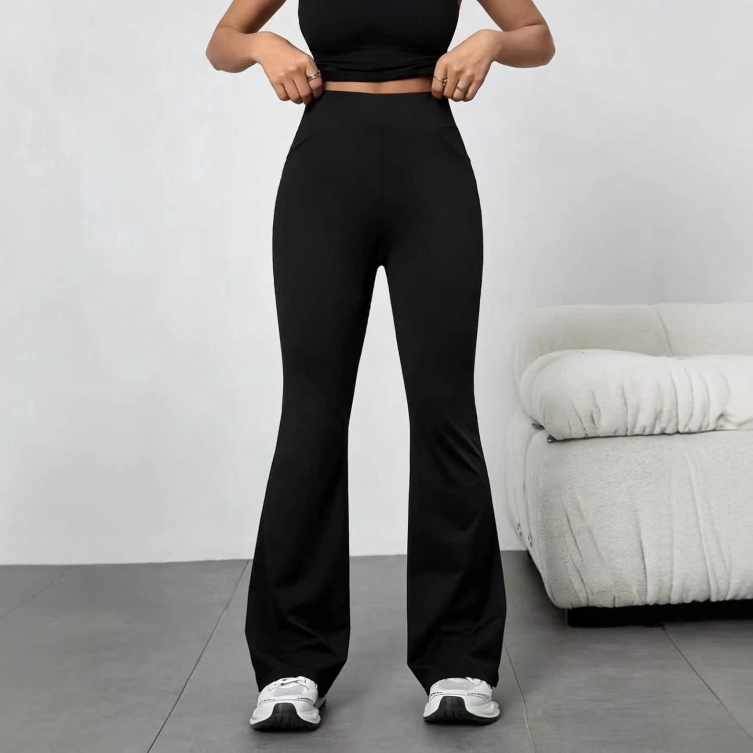 Flared Denim Jeans Womens Spring High-Waist Slimming Horseshoe Bell Bottoms For Women