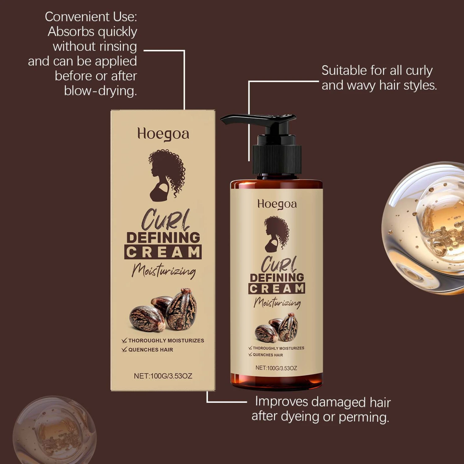 Curl Defining Cream Refreshing Moisturizing And Nourishing