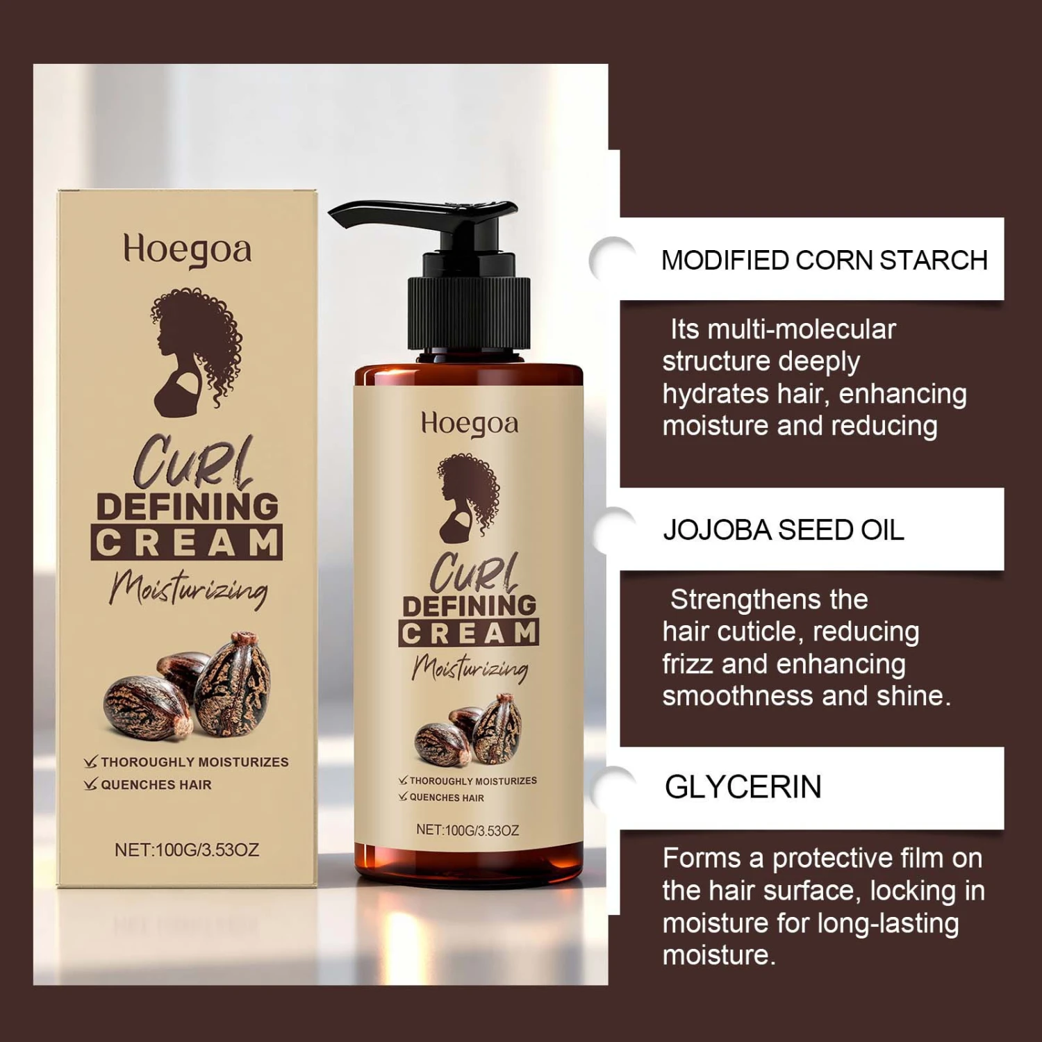 Curl Defining Cream Refreshing Moisturizing And Nourishing