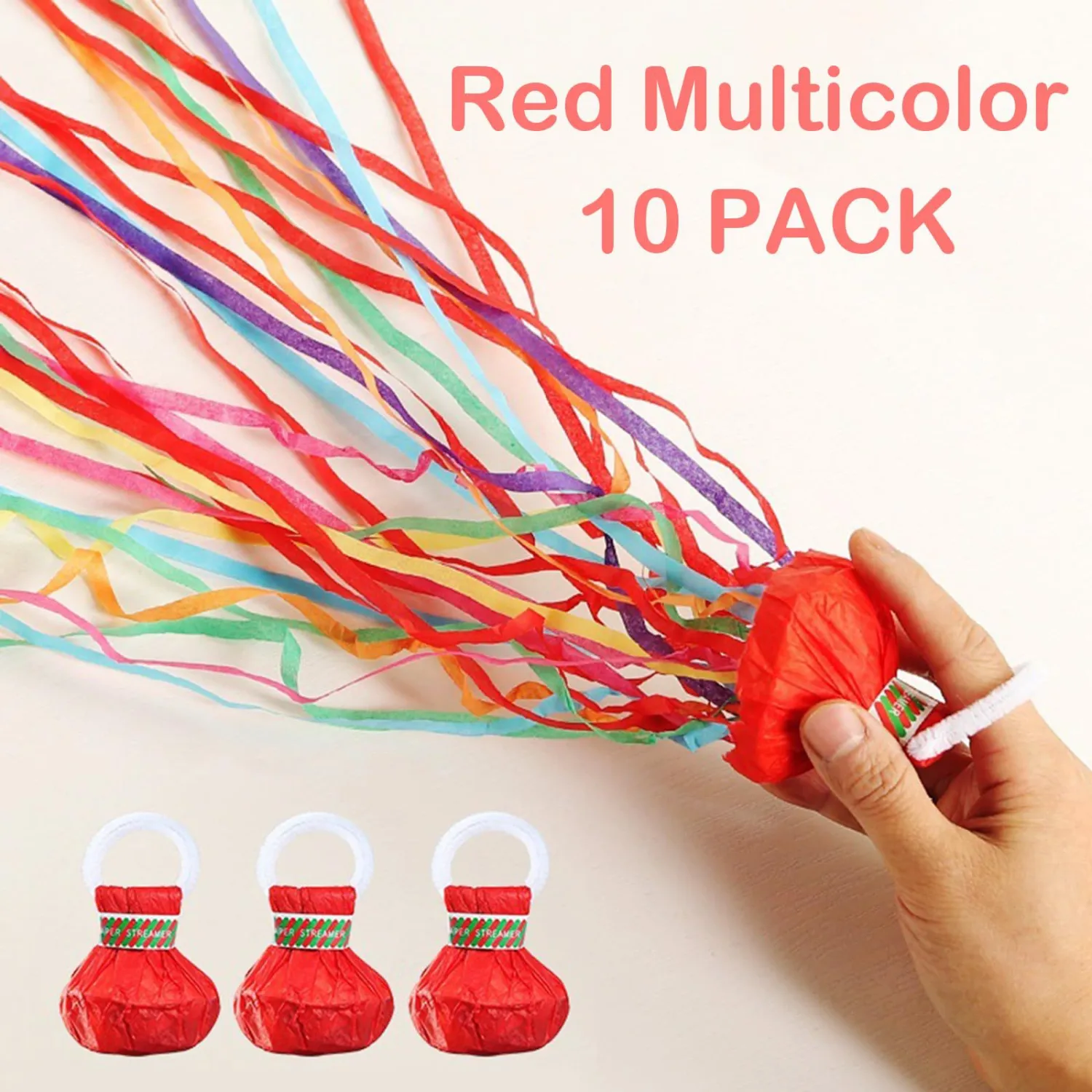 Hand-thrown Confetti Streamers 10 Per Pack For Celebrations