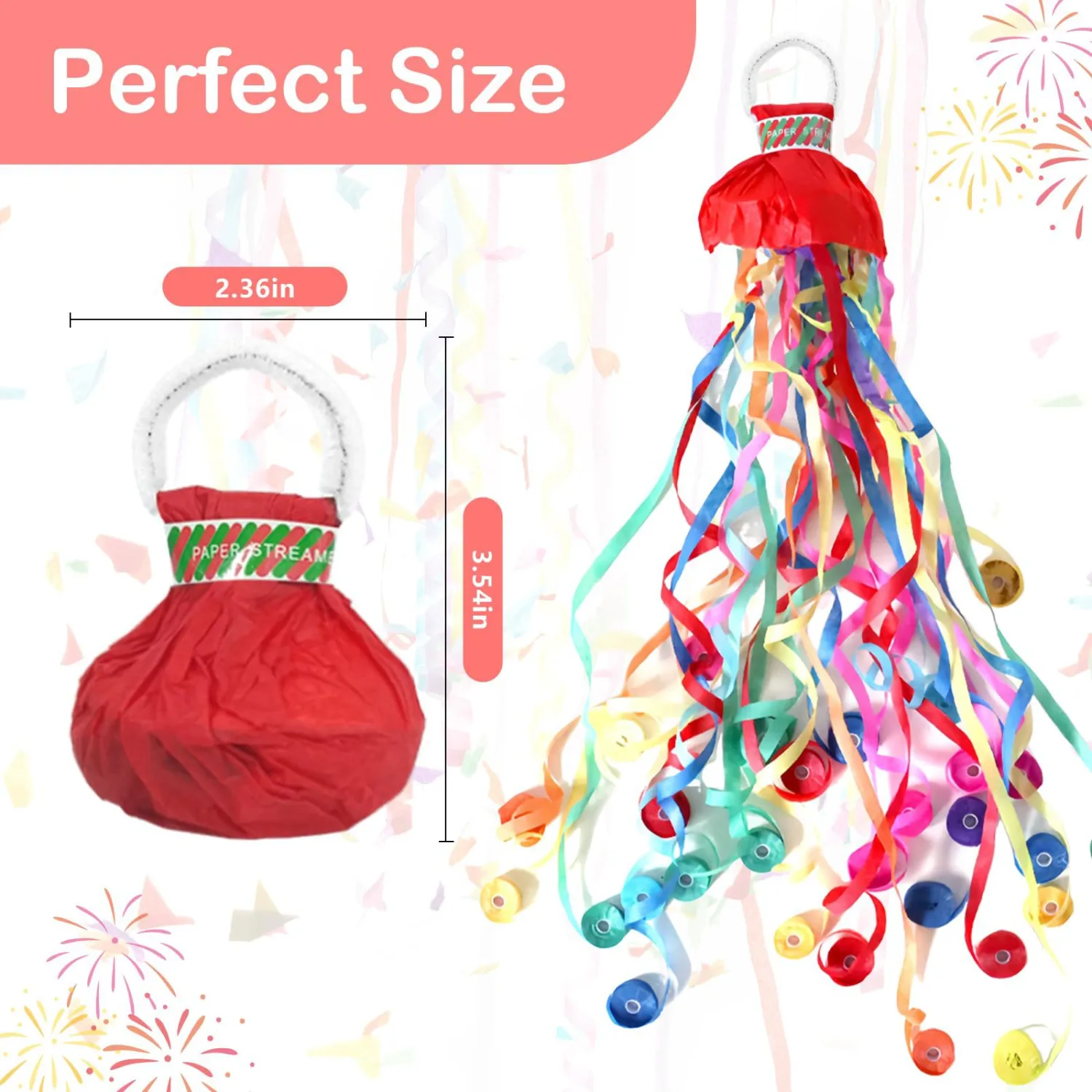 Hand-thrown Confetti Streamers 10 Per Pack For Celebrations