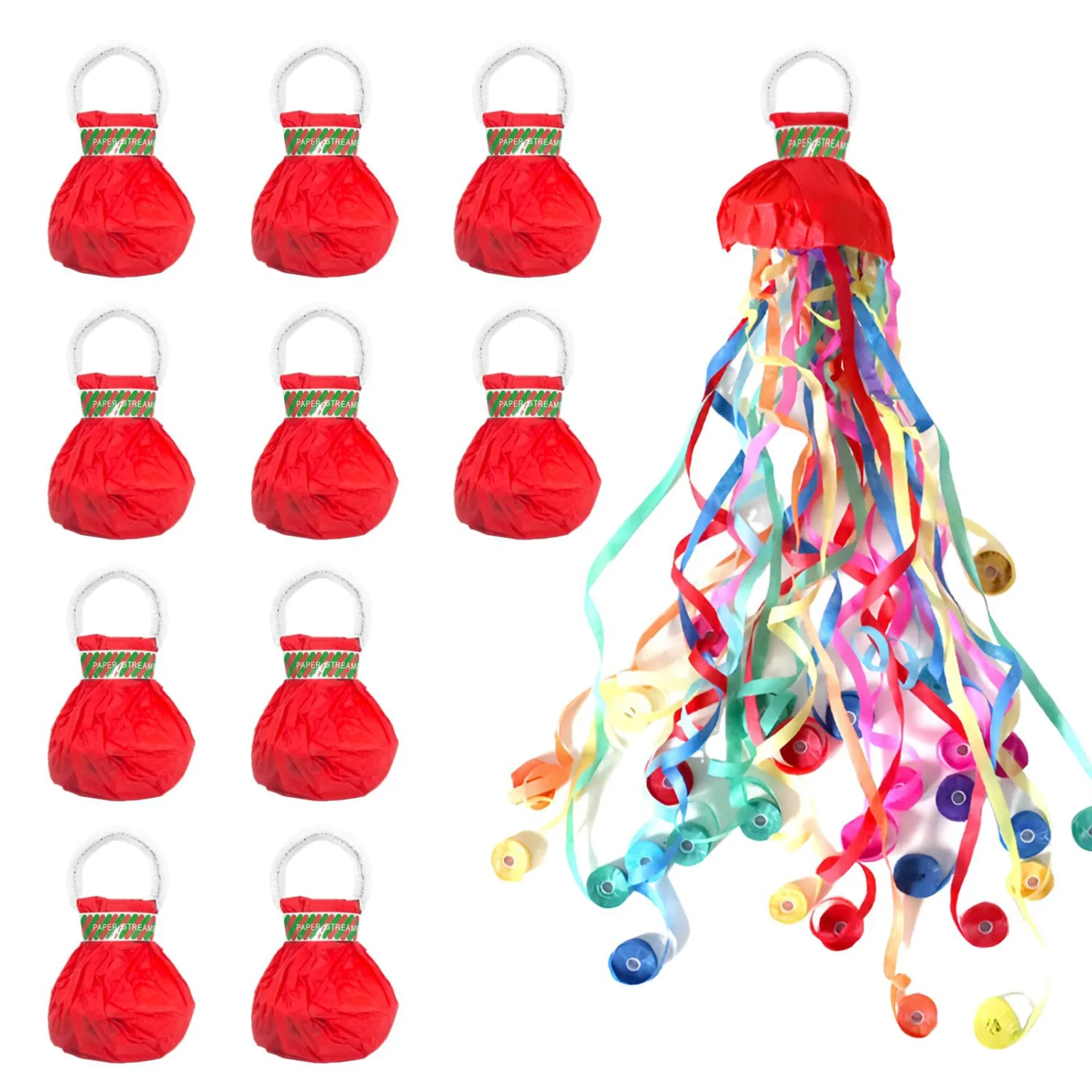 Hand-thrown Confetti Streamers 10 Per Pack For Celebrations