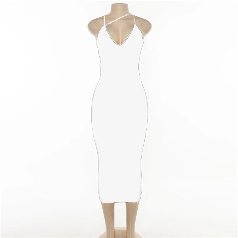 European And American-style Low-cut Backless Strap Womens Dress
