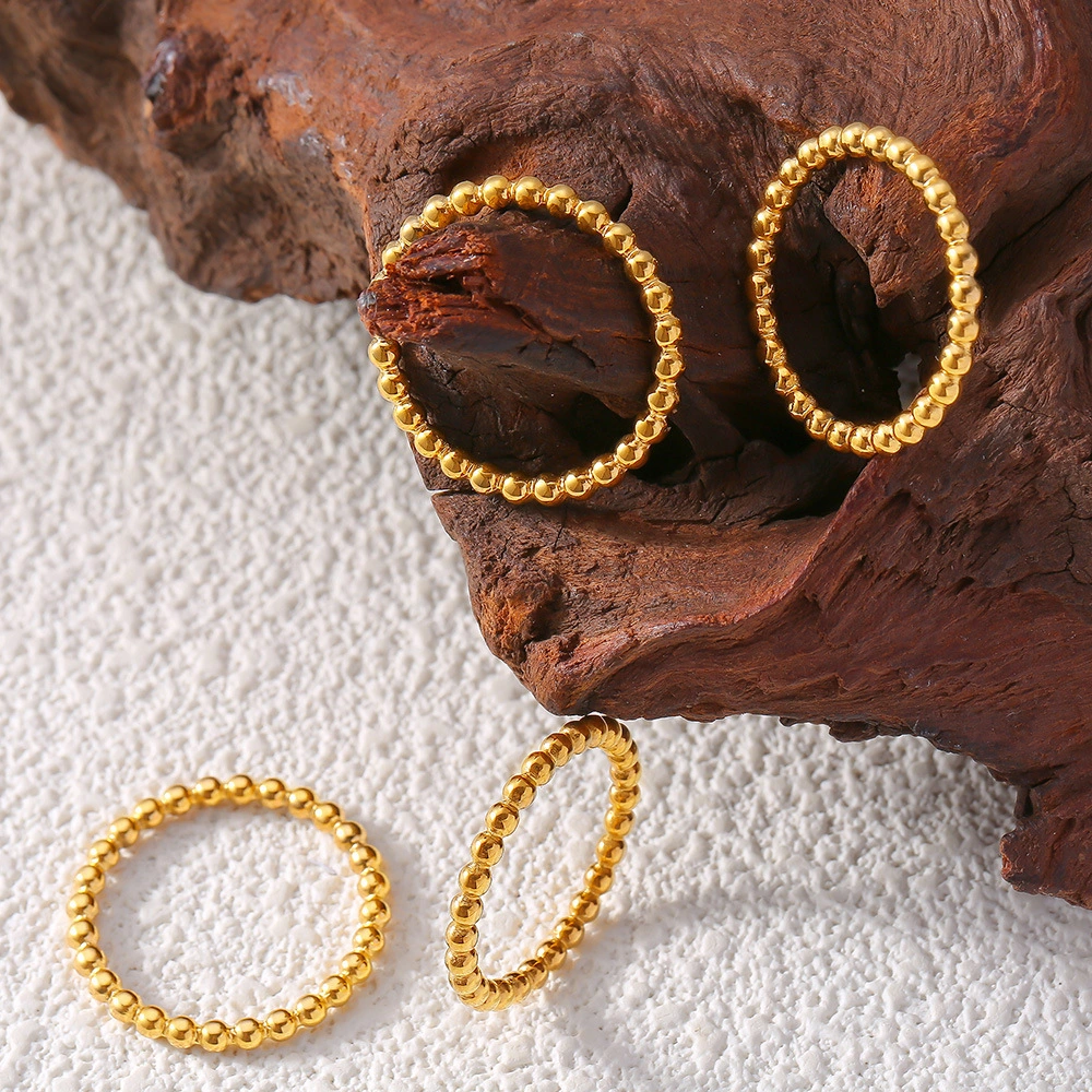 New Cross-Border Stainless Steel Bead Ring From Europe And America