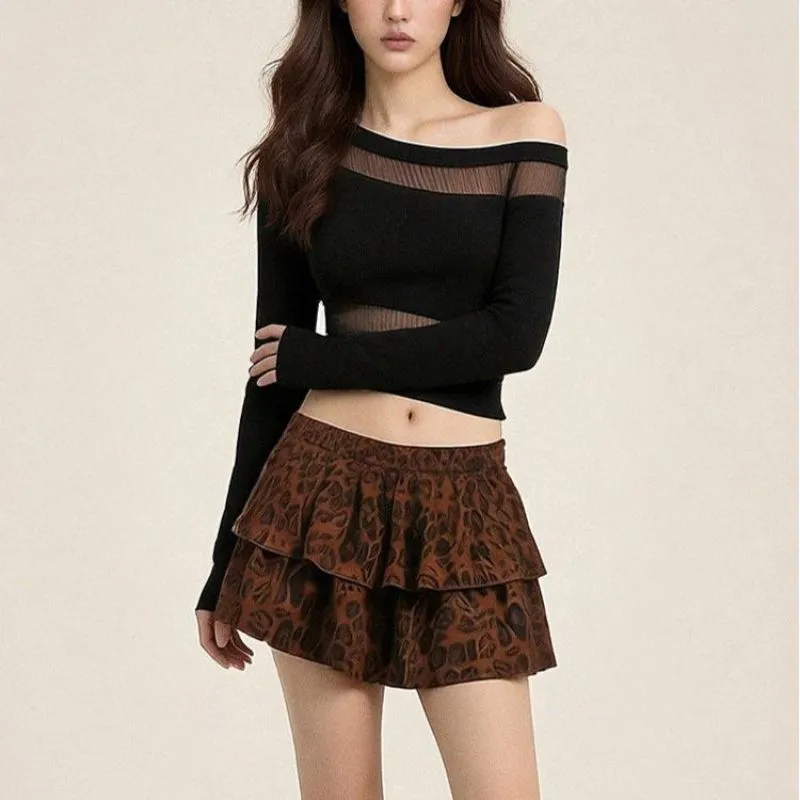 Hollow Out Minimalist Fitted Off Shoulder Top