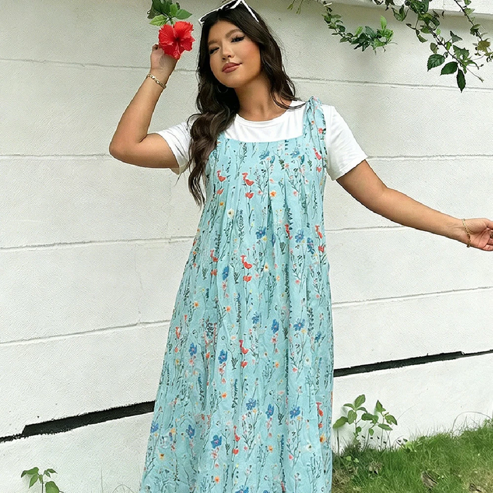 Women's New Plus-Size Suspender Dress