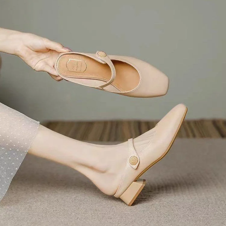 Women's Closed Toe Flat Mules For Outdoor Wear, 2024 Spring New Style, Slip-on Lazy Shoes, Elegant Chanel Style, Comfortable Flat Heel Loafers For Maternity