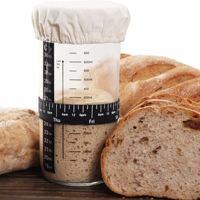 24oz Sourdough Fermentation Glass Jar Set
