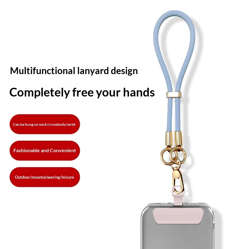 Fashionable Liquid-Skin Feel Multi-Functional Crossbody Phone Lanyard