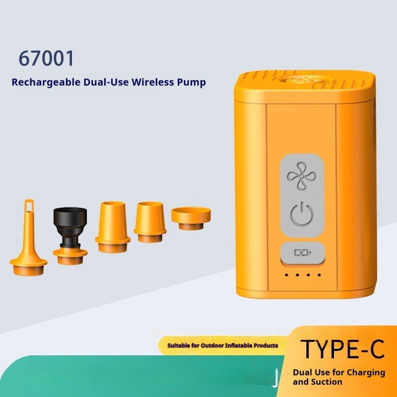 Lithium Battery-Powered Inflator Extra-Strong Suction, Portable Outdoor Air