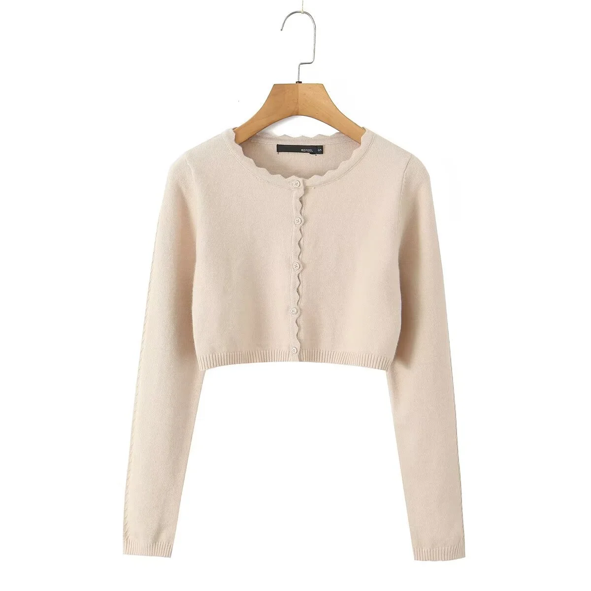 French-style Cropped Knit Cardigan Jacket For Women