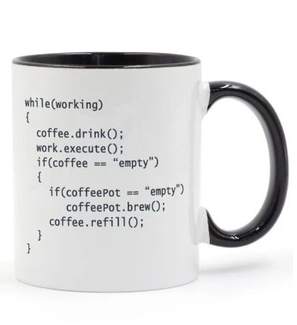 Ceramic Coffee Mug Water Cup Programmer IT Code