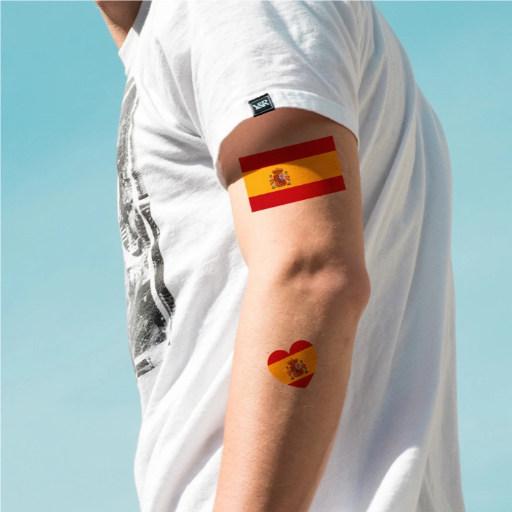 Cross-border European Cup Flag Tattoo Sticker Games Tattoo Sticker Fans Party Gathering