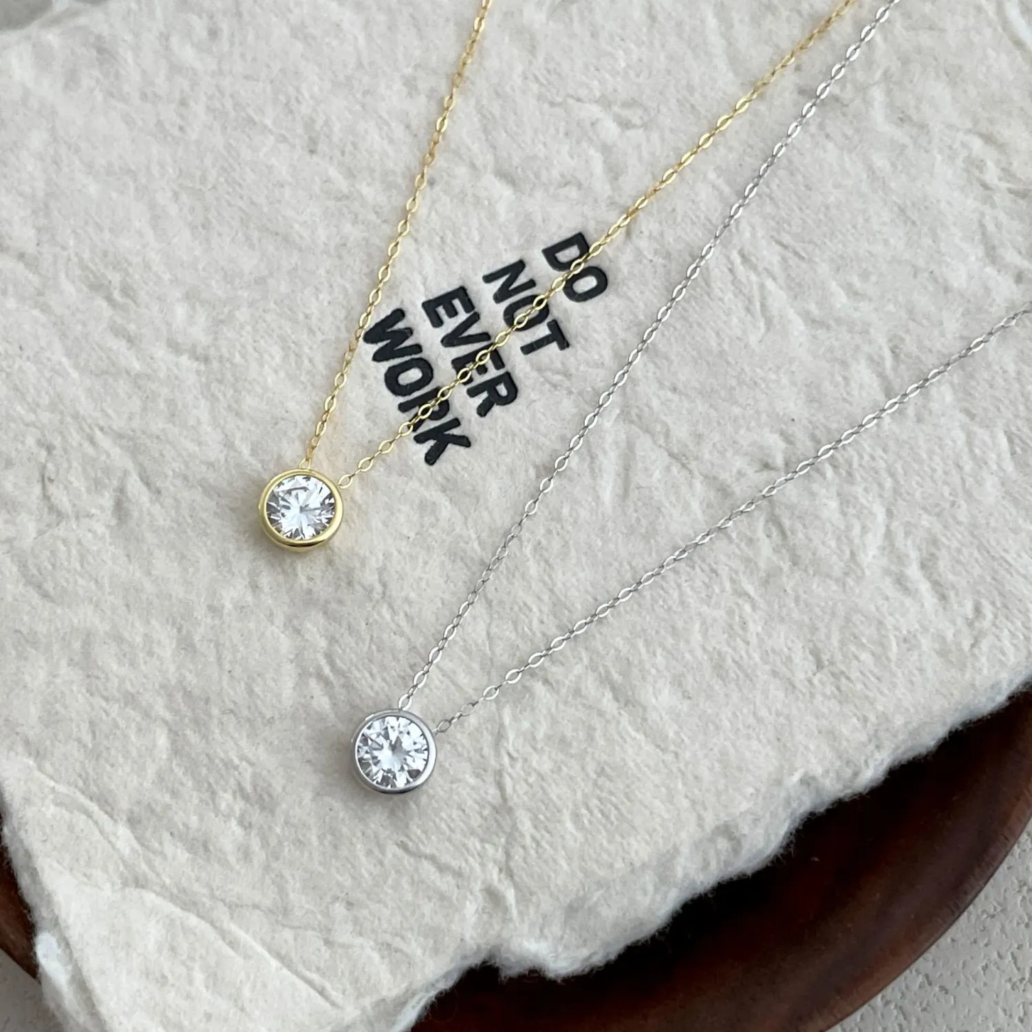 S925 Sterling Silver 18K Gold-Plated Classic Bubble Minimalist Necklace For Women