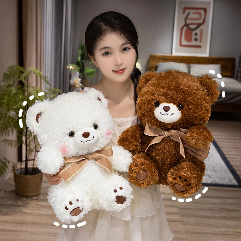 Couple Bear Plush Toy Mesh Bag