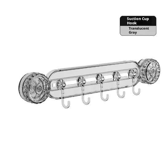 Suction cup hook-clear gray
-1