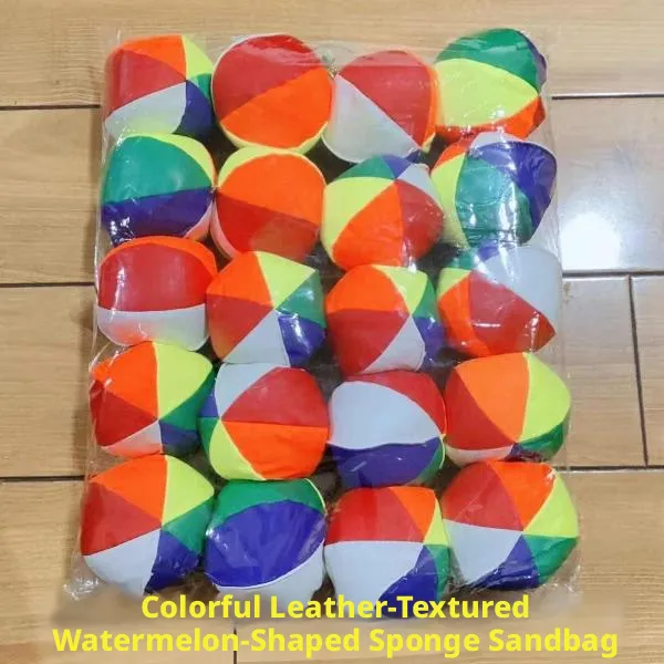 Silk wool sandbag-round-rainbow color-pu+ silk wool-1 piece