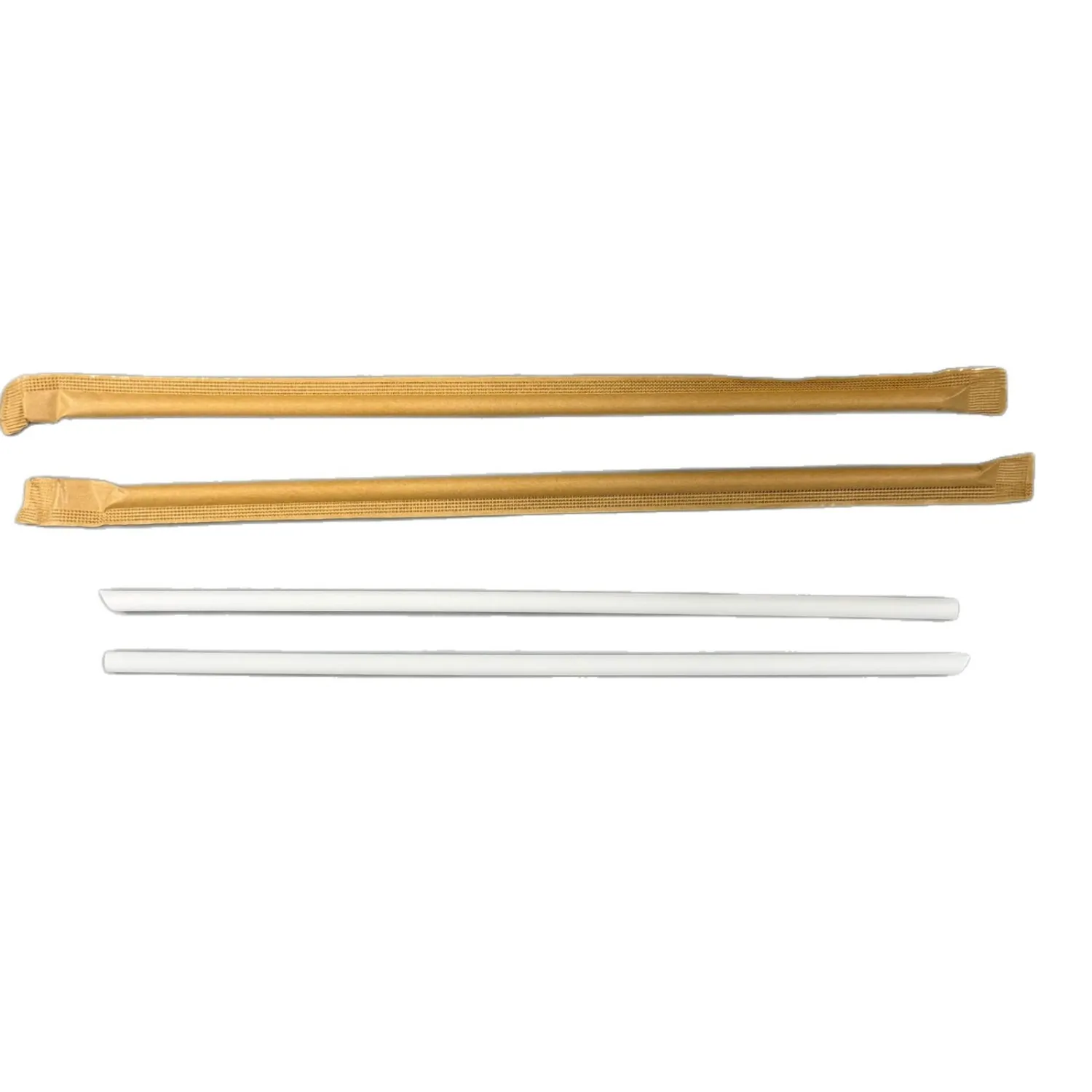 Disposable descendable straw-kraft paper color-PP-100 pcs-1 pack