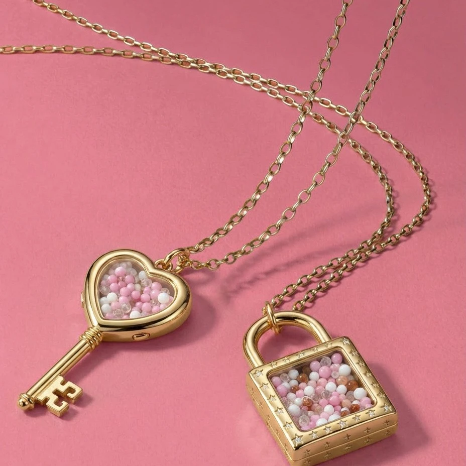Cross-Border Key-Lock Opening And Closing Necklace