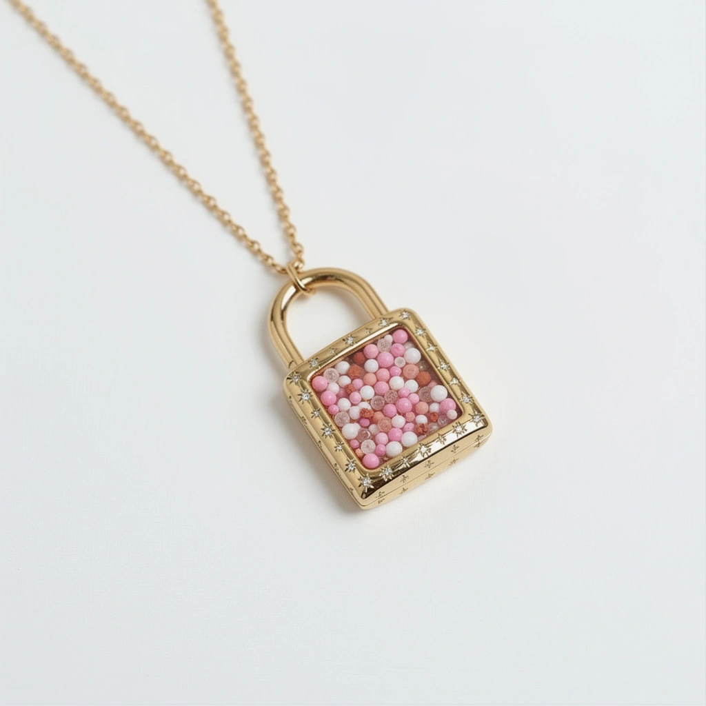 Cross-Border Key-Lock Opening And Closing Necklace