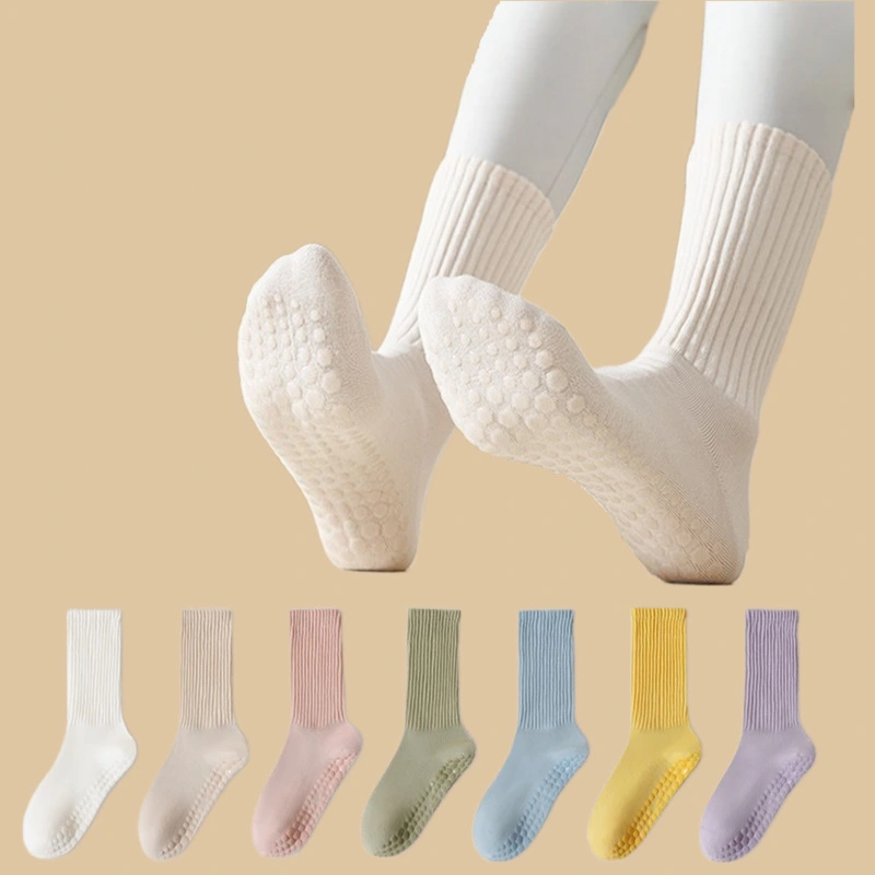 Springautumn Mid-calf Professional Fitness Pilates Non-slip Socks