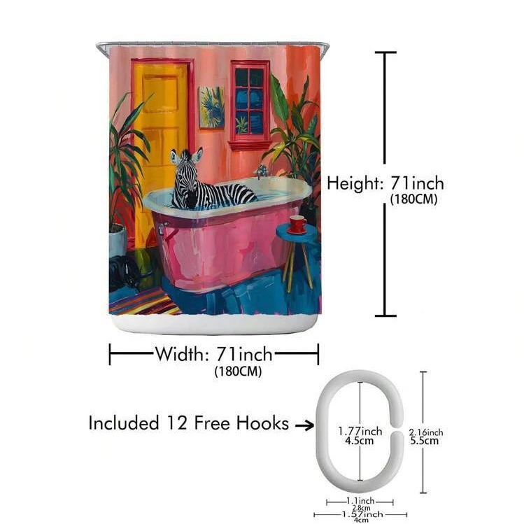 Waterproof Shower Curtain Special Bathtub Bathroom Dry Wet Separation Partition