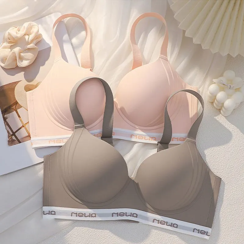 Womens Ultra-Thin Side-Bust Control Sag-Proof Uplift Seamless Bra