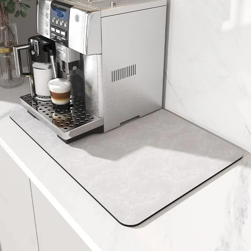 Simple Solid Color New Style Diatomaceous Earth Coffee Machine Mat