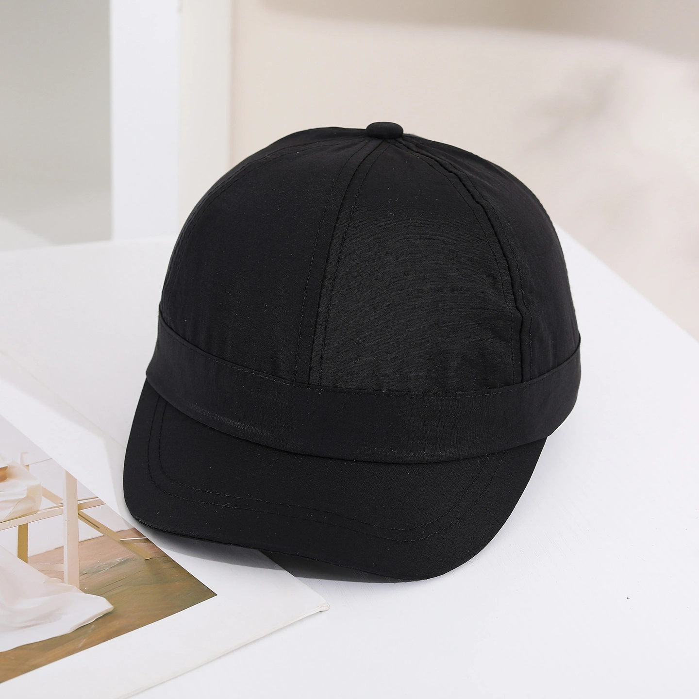 Solid-color Light Board Short Brim Quick-drying Lightweight Sunshade Casual Multi-purpose Style Baseball Cap For Outings, Outdoor Activities, Hiking, Running