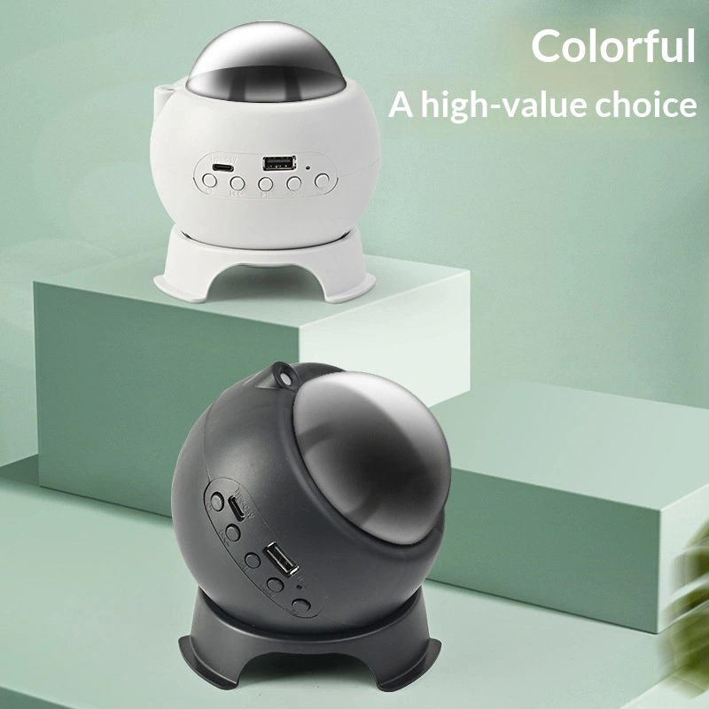 Bluetooth Speaker Aurora Starry Sky Projector Lamp, Rechargeable Subwoofer Ambient Light, Bedroom Desk Speaker, Small Night Light